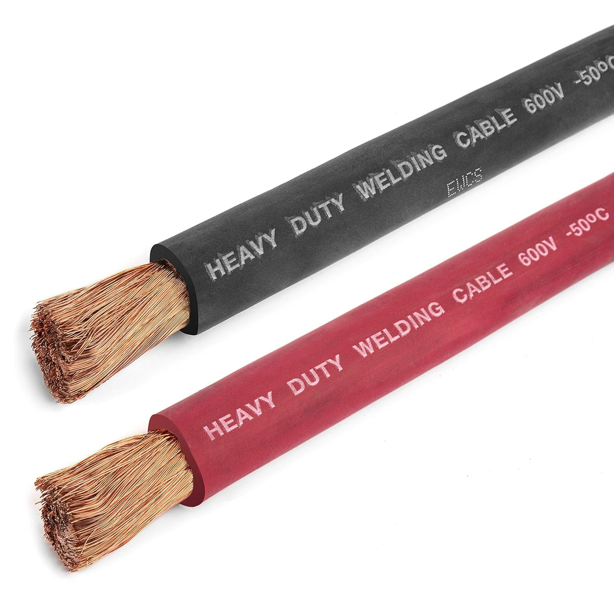 1/0 Gauge 25 Feet Black + Red Welding Cable C513554