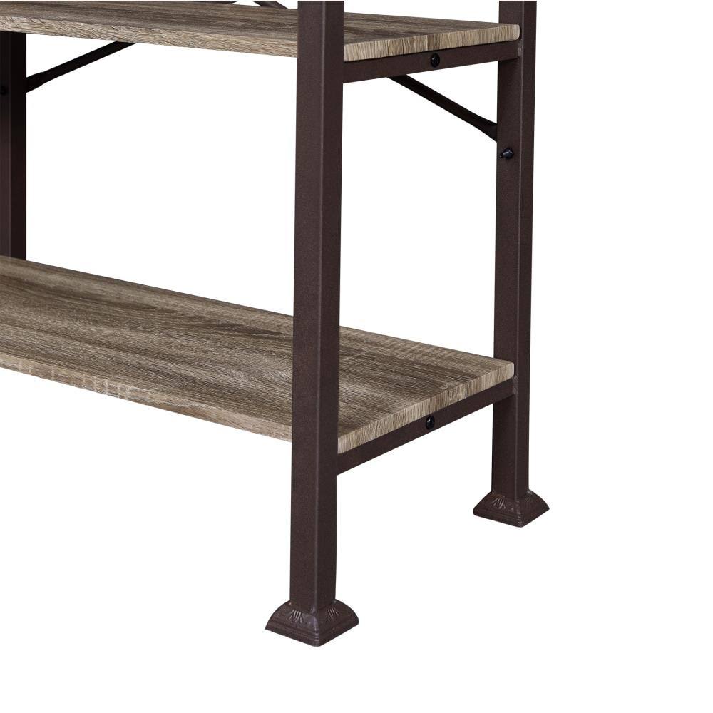 Brown Wood 5-Shelf Bookcase T36654
