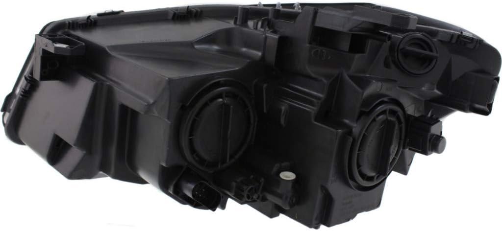 Passenger Side Headlight Assembly Black Housing W15433