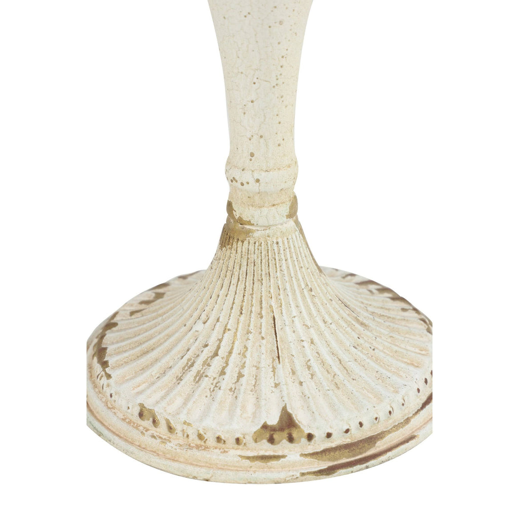 Distressed White Metal Candle Holders (Set of 2) K642359