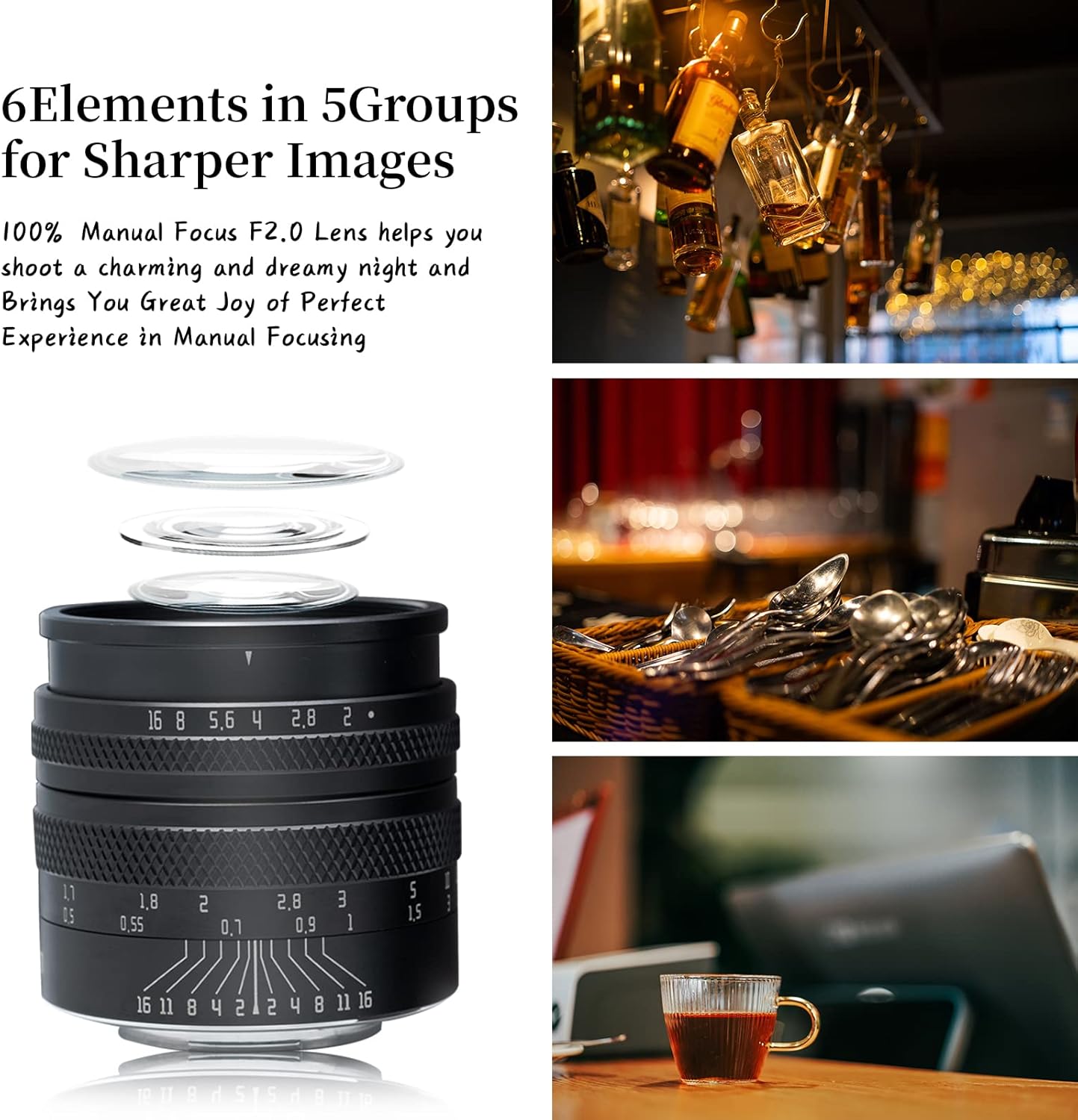 50mm F1.4 Full Frame Manual Tilt Lens for L-Mount Mirrorless Camera N842179