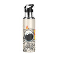 Stainless Steel Insulated Vacuum Flask Water Bottle with Straw Lid W773