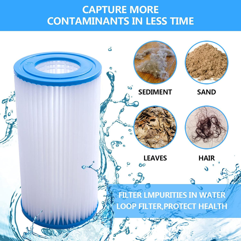 1000 GPH Above Ground Pool Filter Pump with 1 Filter Cartridge, 110-120V with GFCI, Pack of 2 J602