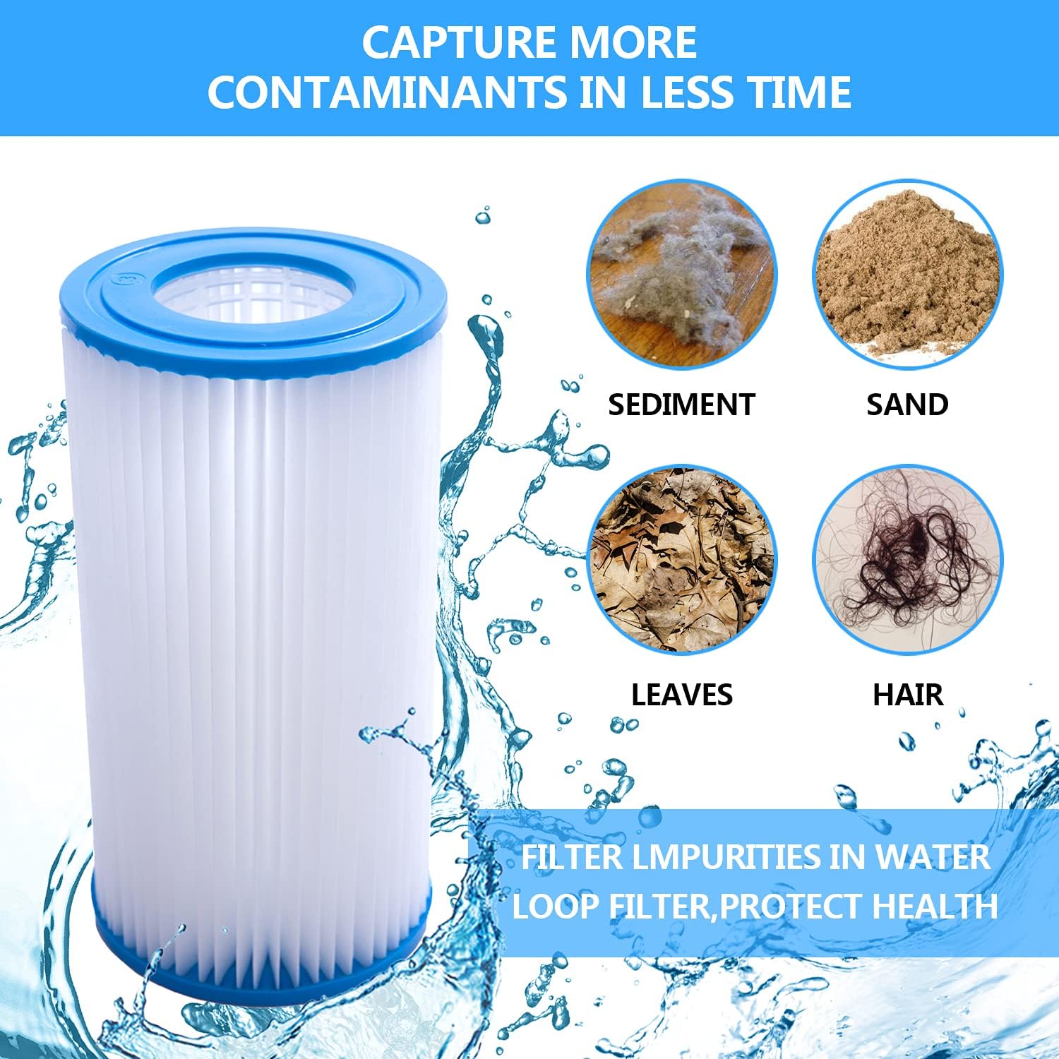 1000 GPH Above Ground Pool Filter Pump with 1 Filter Cartridge, 110-120V with GFCI, Pack of 2 J602