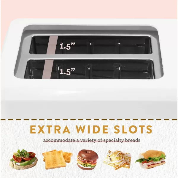 White Cool Touch Toaster with Extra Wide 1.5" Slots G457830