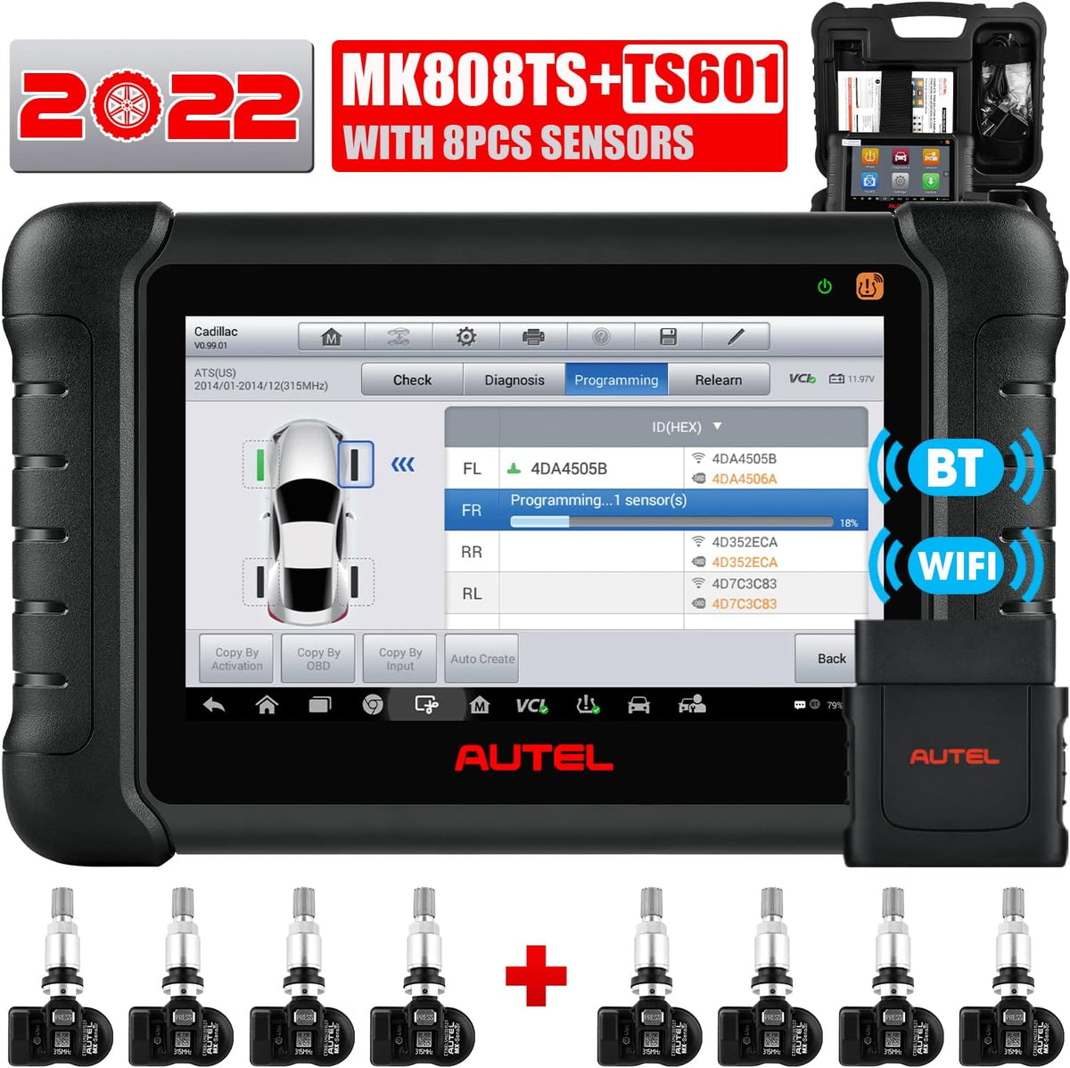 TPMS Programming Scanner with 8pcs 315MHz MX-Sensors A273