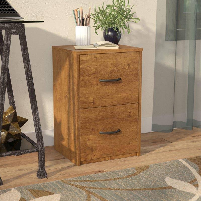 2 Drawer File Cabinet Black Oak K893790