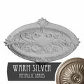 Hand-Painted Warm Silver Ceiling Medallion E326396