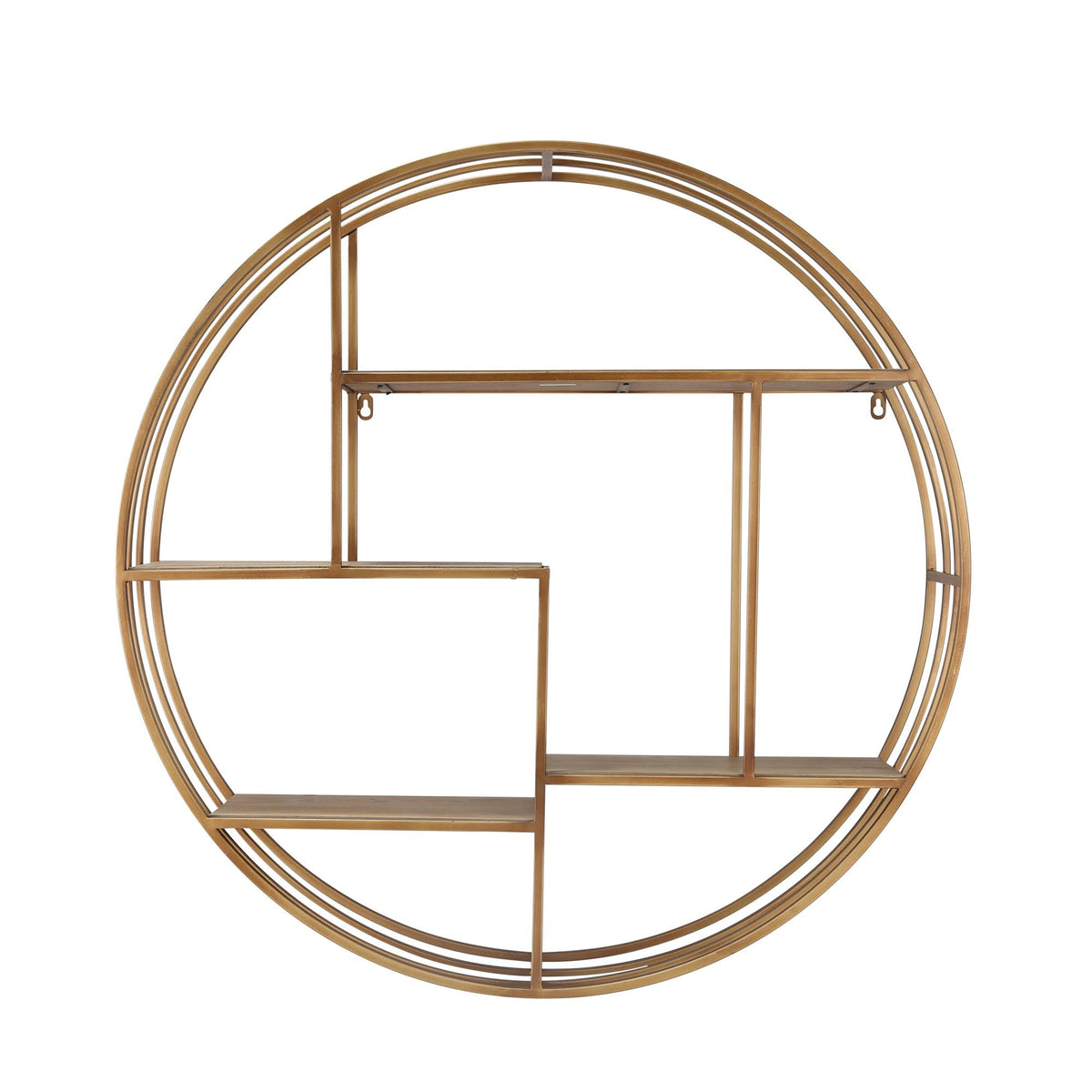 Round 31.5x22 Wood / Metal Wallshelf R2587