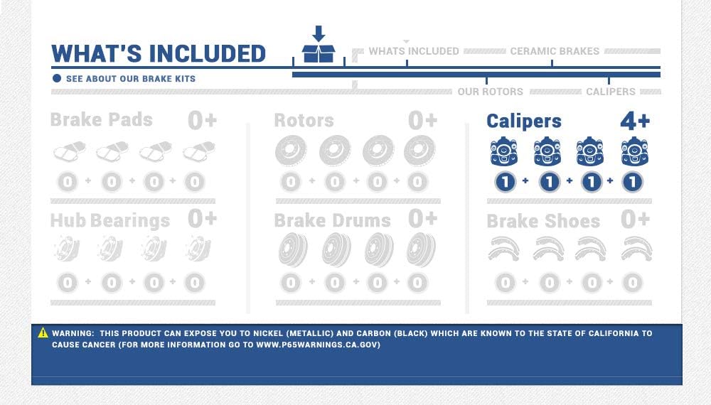 Red Powder Coated Caliper Assembly Set Kit Z147559