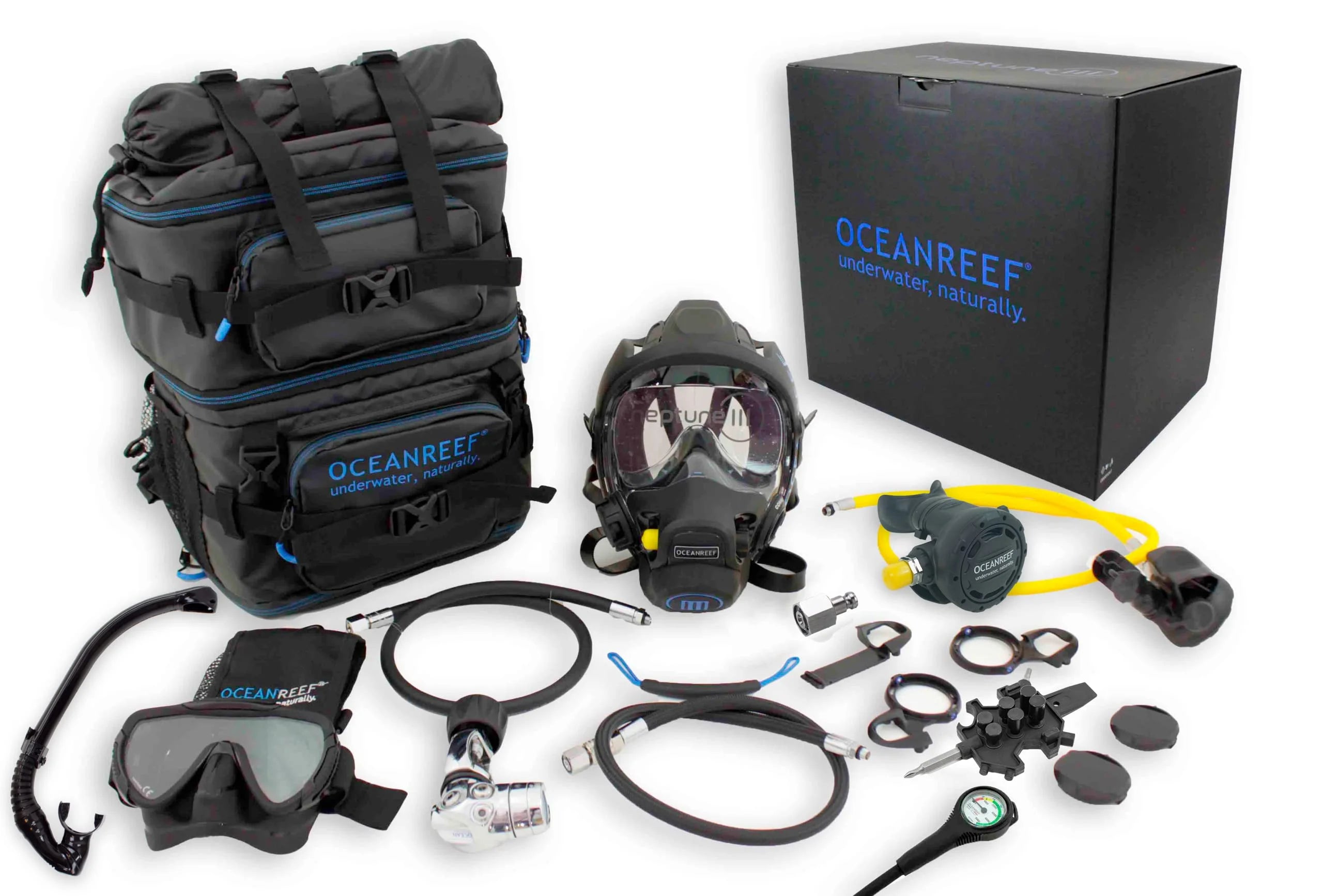 Neptune III Package (black, Medium-Large, DIN 1st Stage) X43445