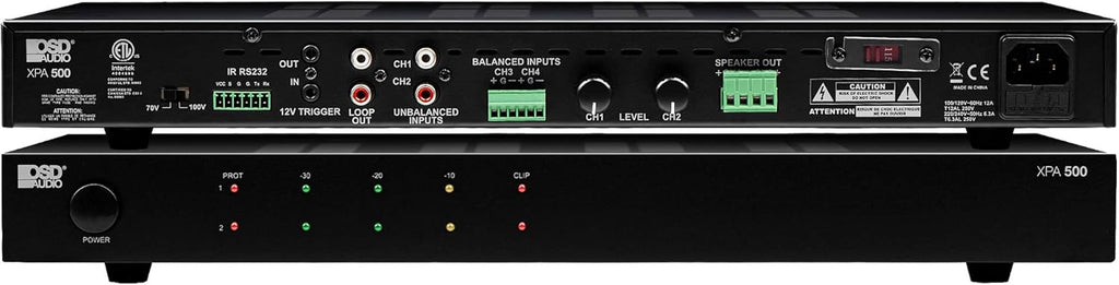 70V Commercial Multi Channel Amplifier, 6 Zones, 60W per Channel M7856