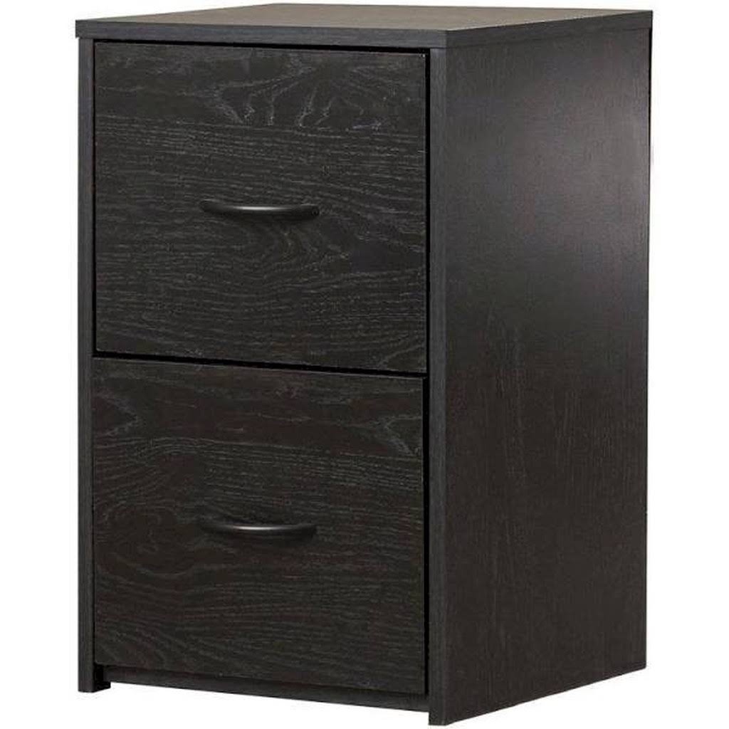 2 Drawer File Cabinet Black Oak K893790