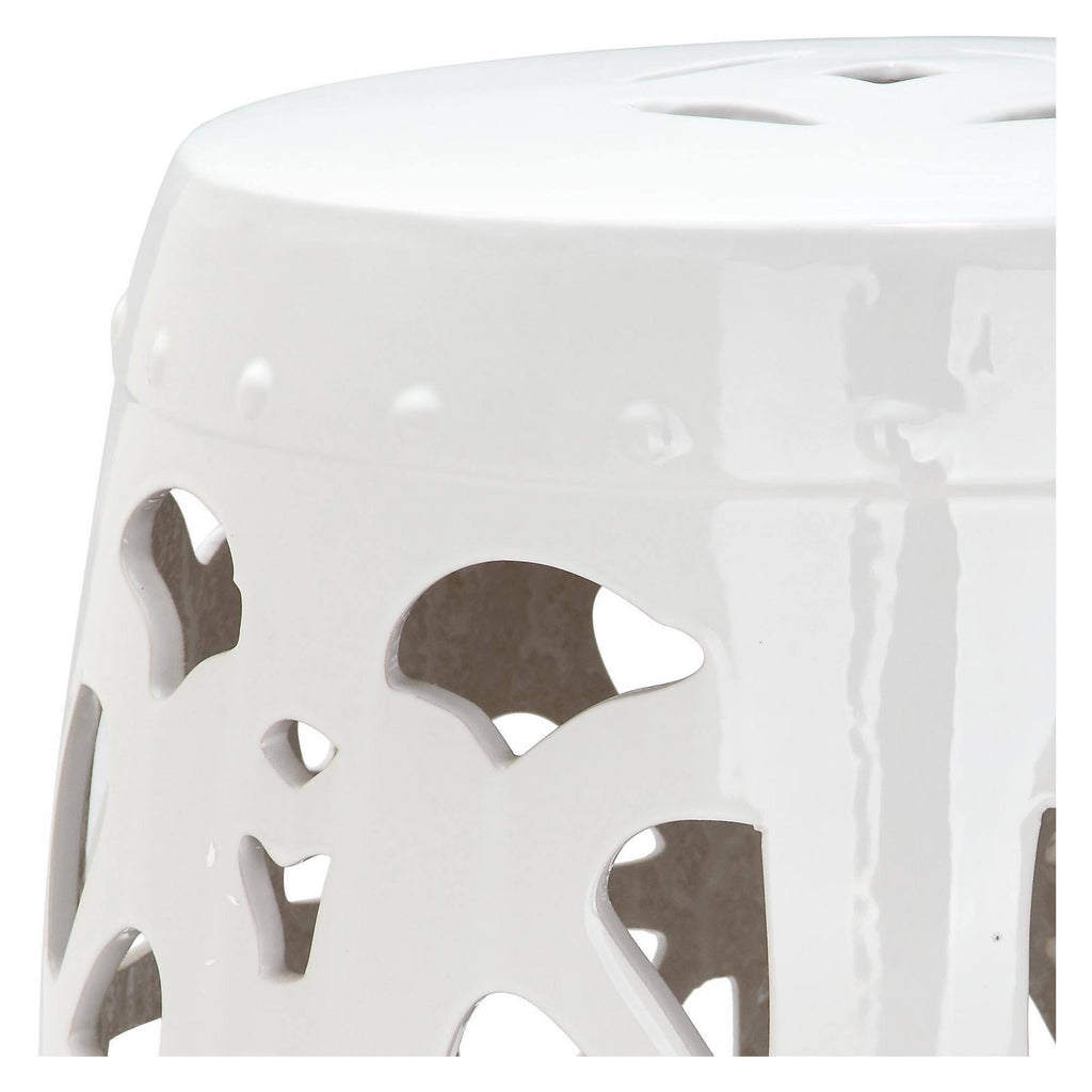 Antique White Garden Stool A486377