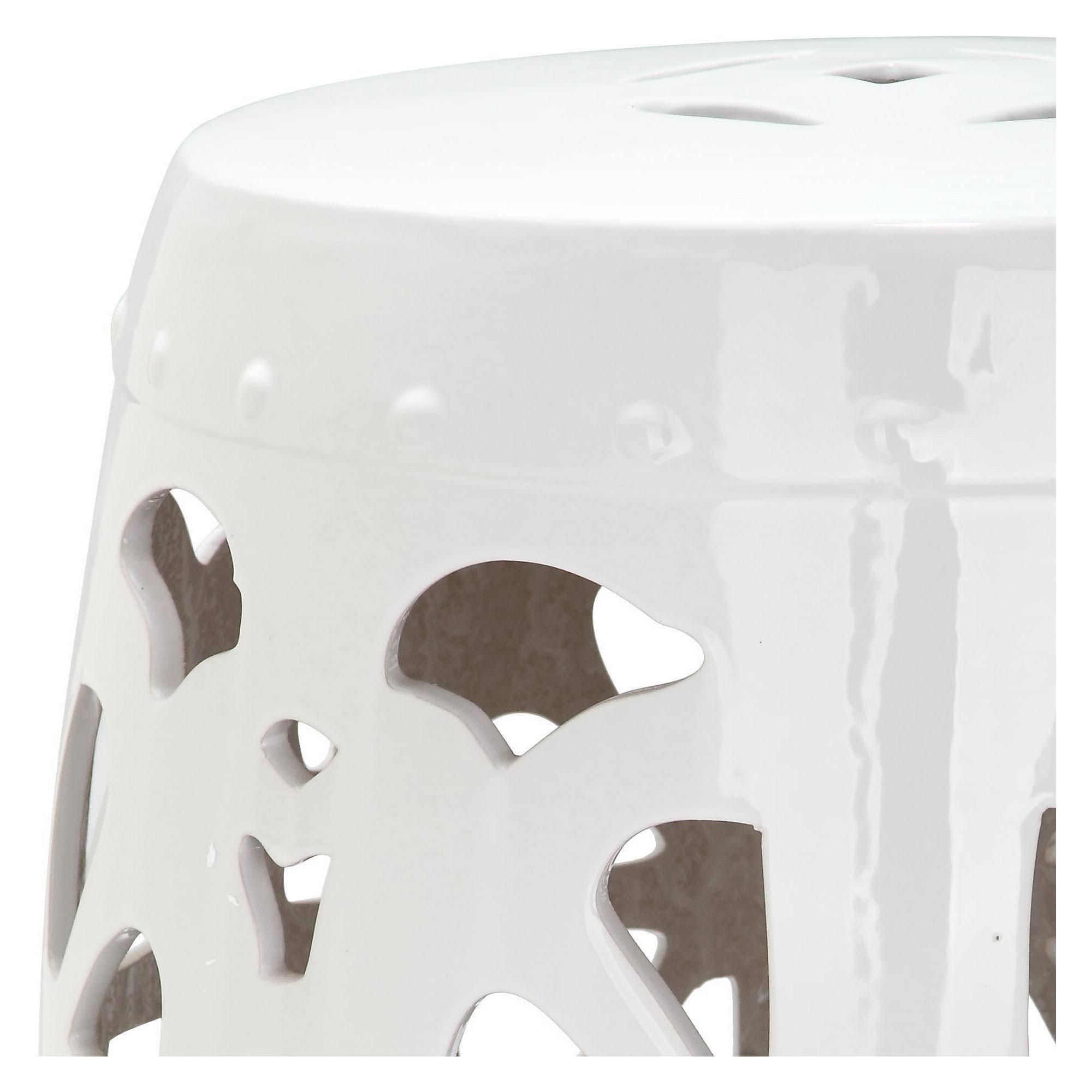 Antique White Garden Stool A486377