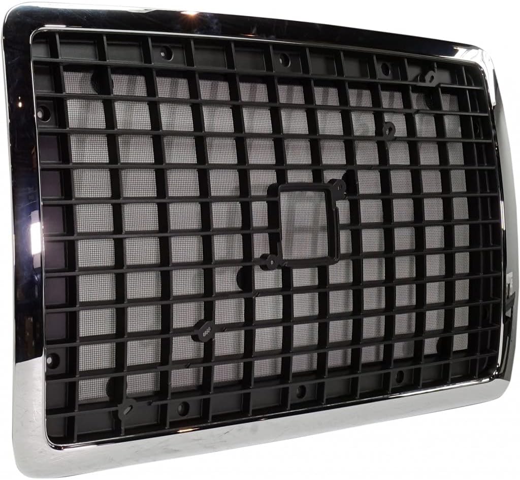 Chrome/Black Cross Bar Insert Grille with Bug Screen D2978