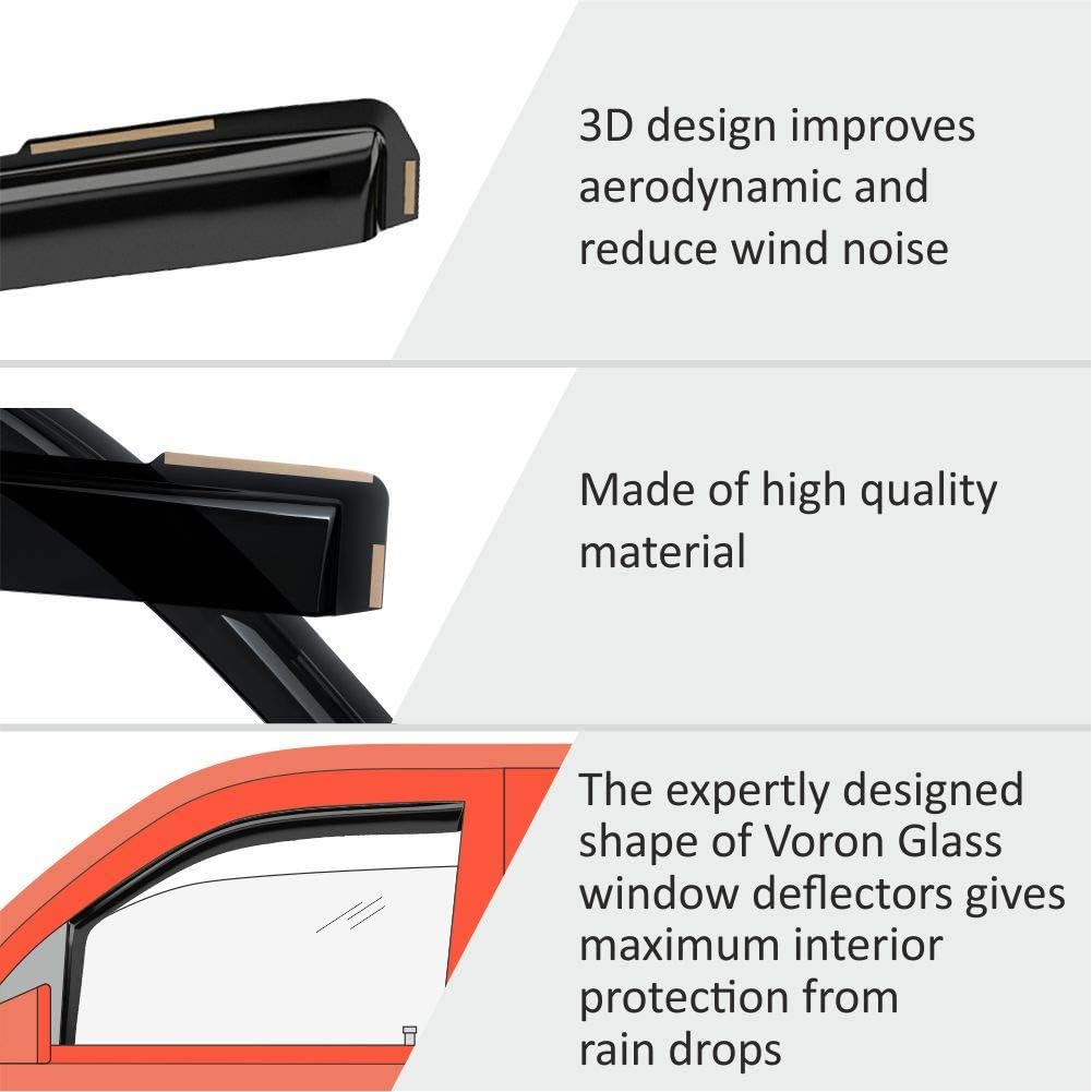 4 Pieces In-Channel Window Deflectors for Trucks V3791