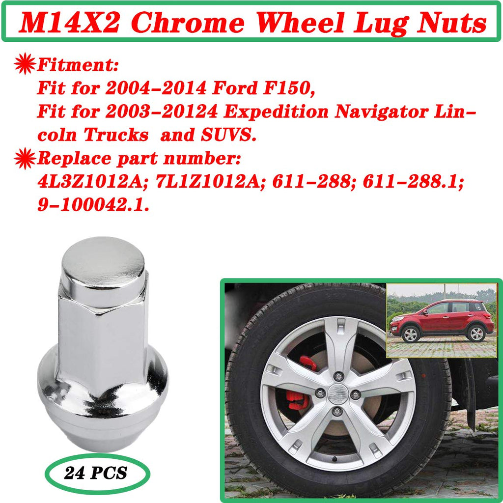 Chrome Wheel Lug Nuts 24 Pcs C873832