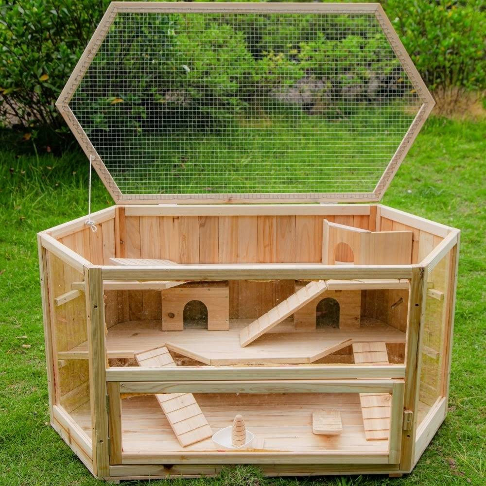 3-Tier Fir Wood Hamster Cage O1936
