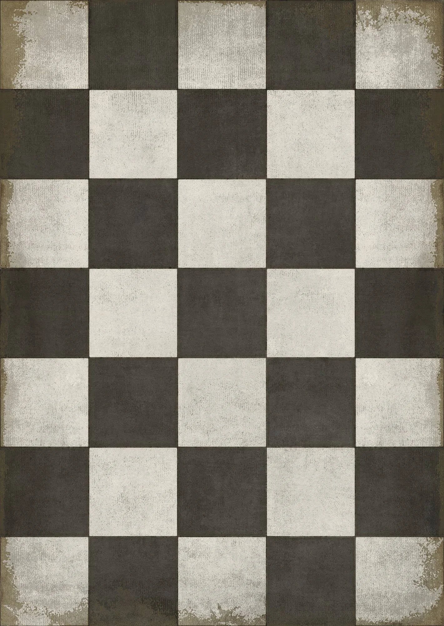 Checkered Past Vinyl Floorcloth W737