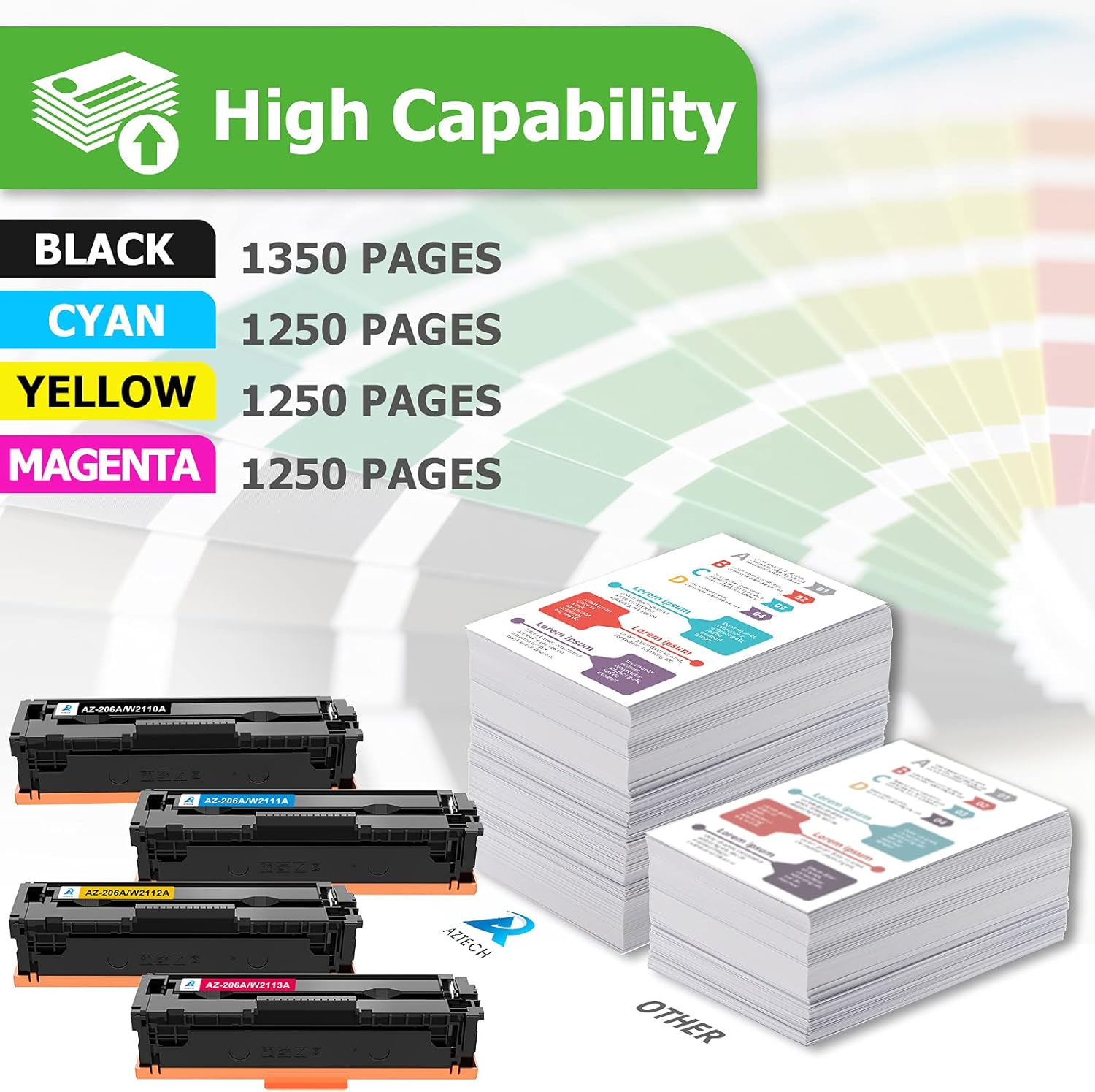 Toner Cartridge 4-Pack Black Cyan Yellow Magenta K555155
