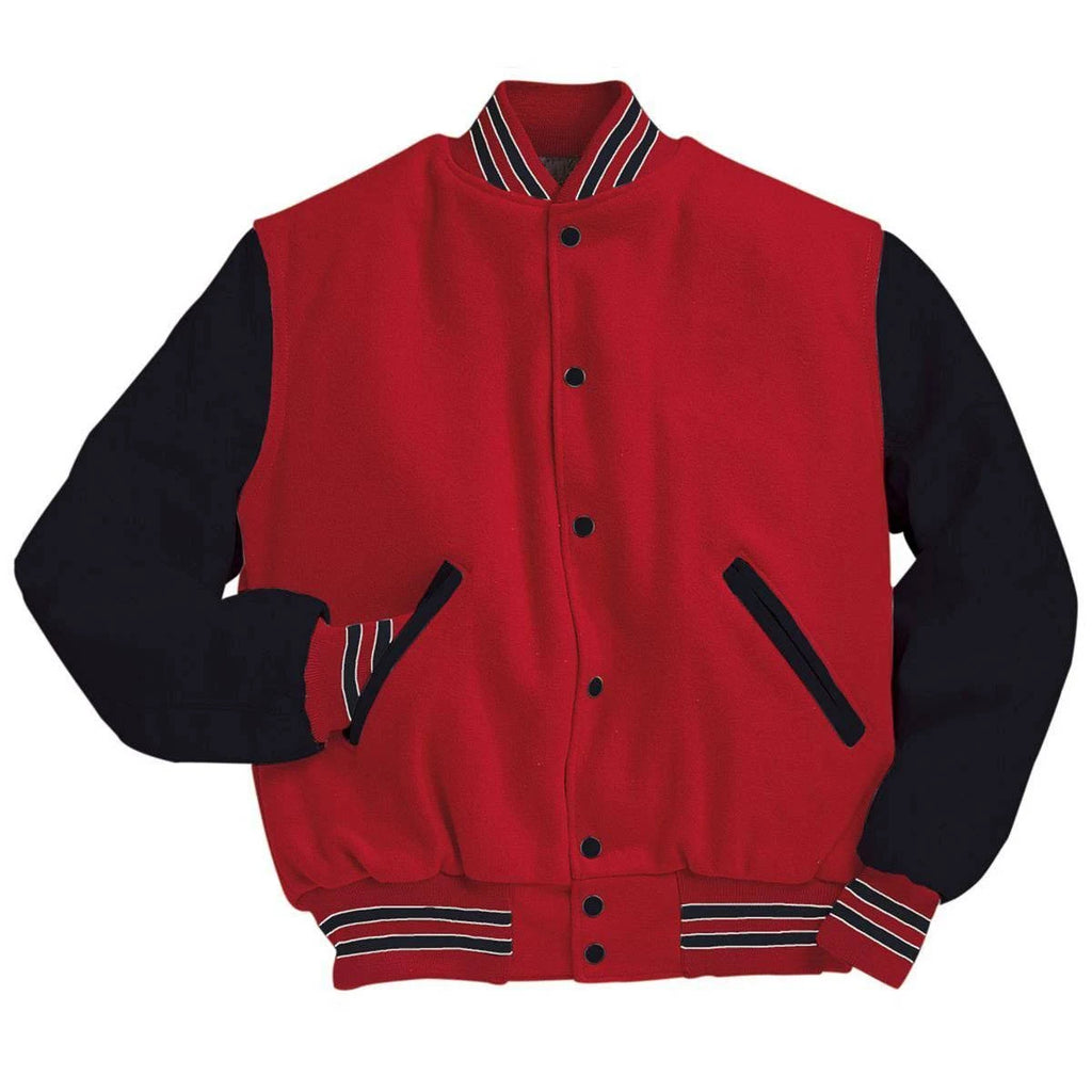 Scarlet Black White Varsity Jacket 3XL O74344