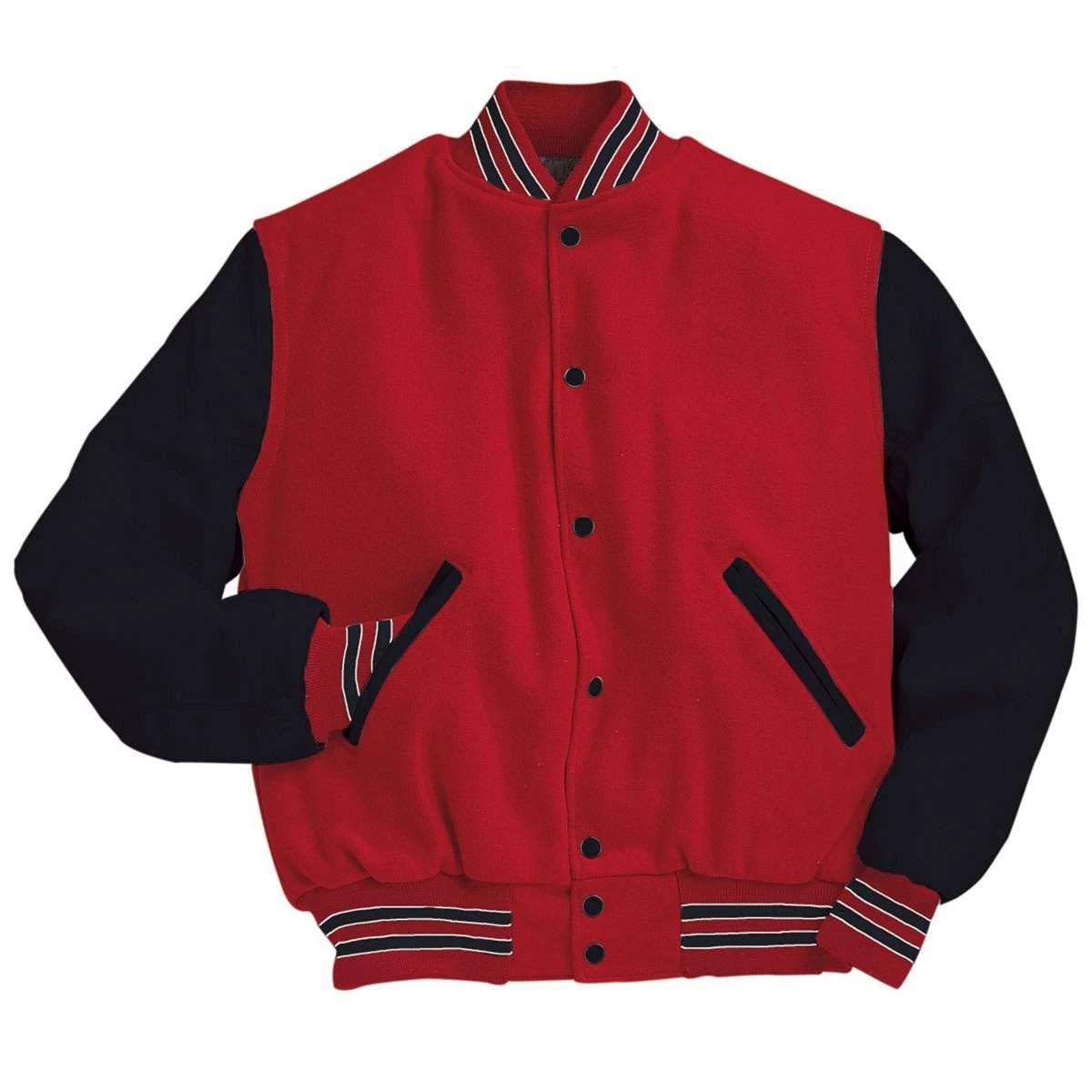 Scarlet Black White Varsity Jacket 3XL O74344