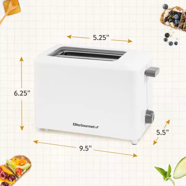 White Cool Touch Toaster with Extra Wide 1.5" Slots G457830