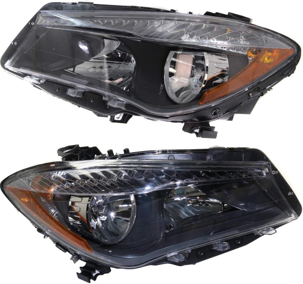 Passenger Side Headlight Assembly Black Housing W15433
