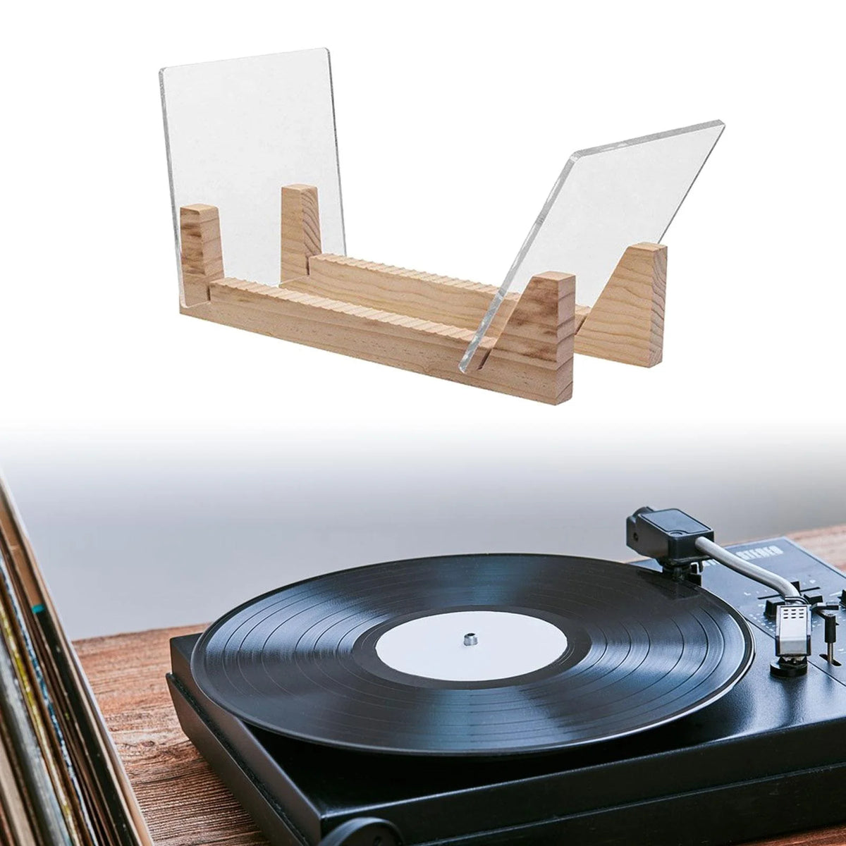 Acrylic Record Storage Holder Tabletop CD Display Rack X30063