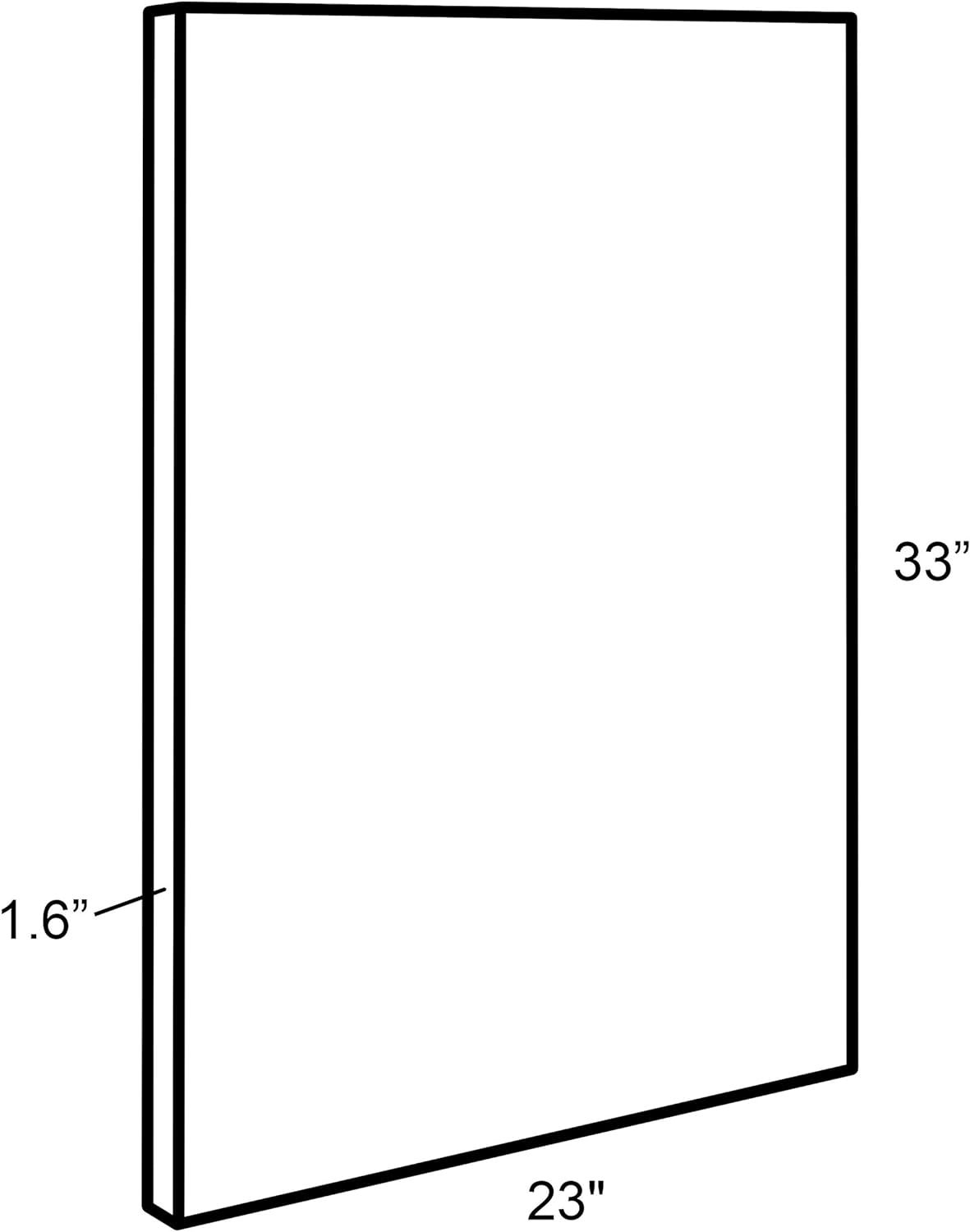 Framed Canvas Wall Art, 23x33 White Q936279