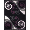 Geometric Pattern Black Area Rug R226065