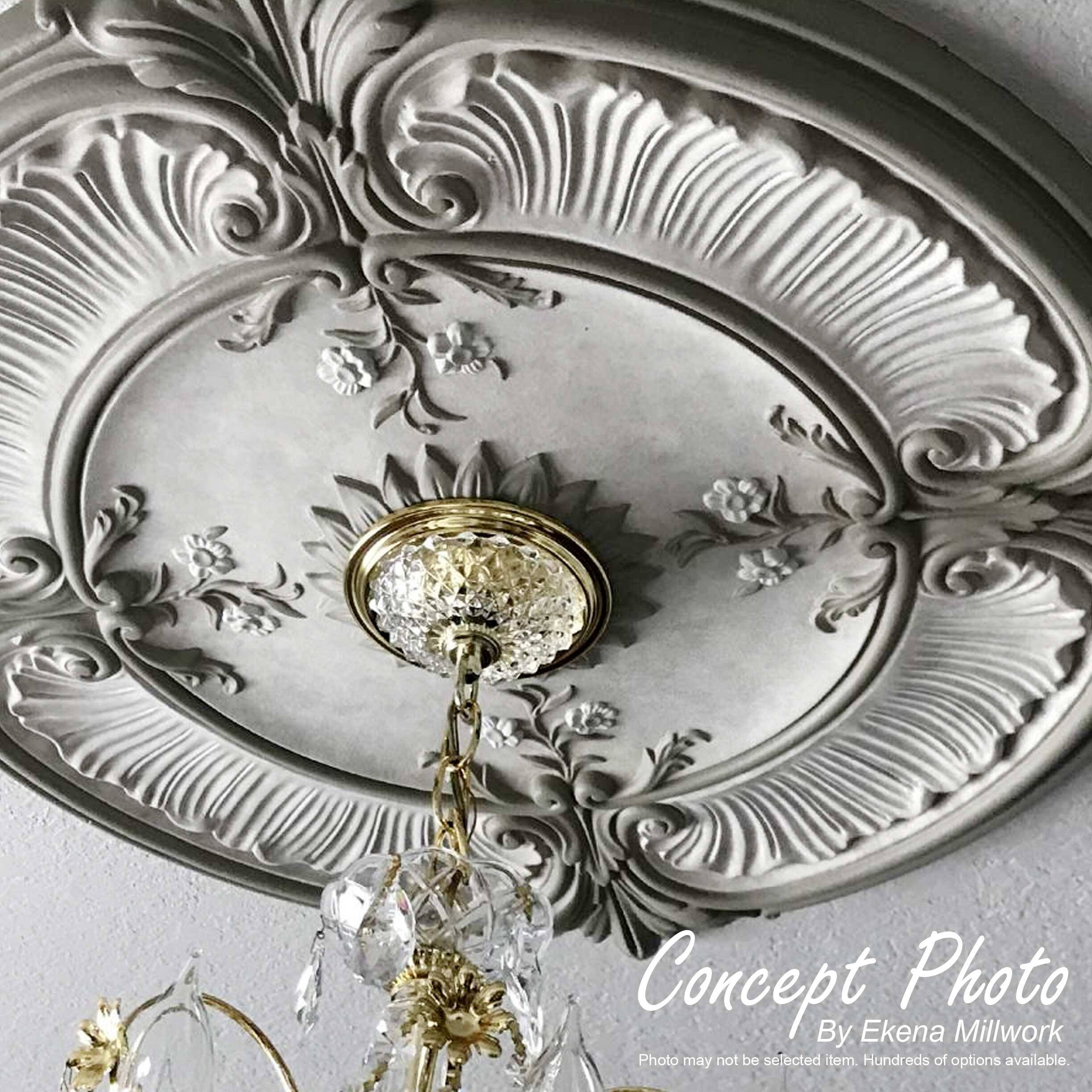 Ultra Pure White Crackle Ceiling Medallion N44895