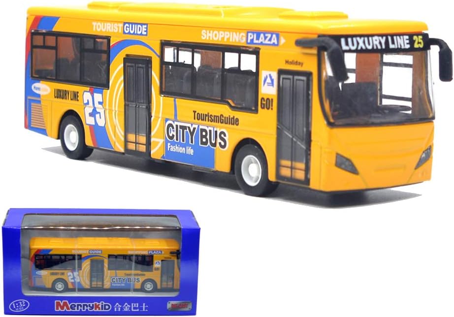 Green Double Decker Bus Die Cast Pull Back Vehicles Pack of 2 K3117