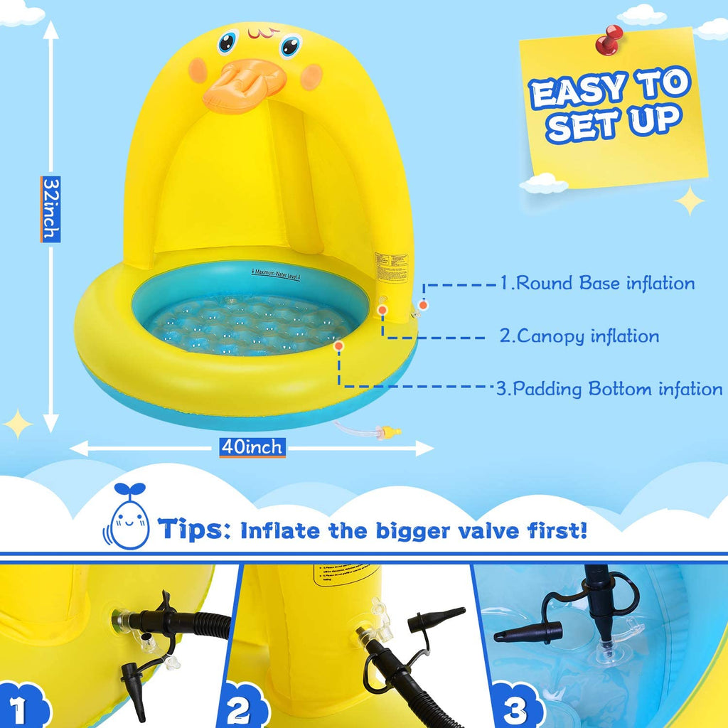 Inflatable Baby Pool with Canopy J52836