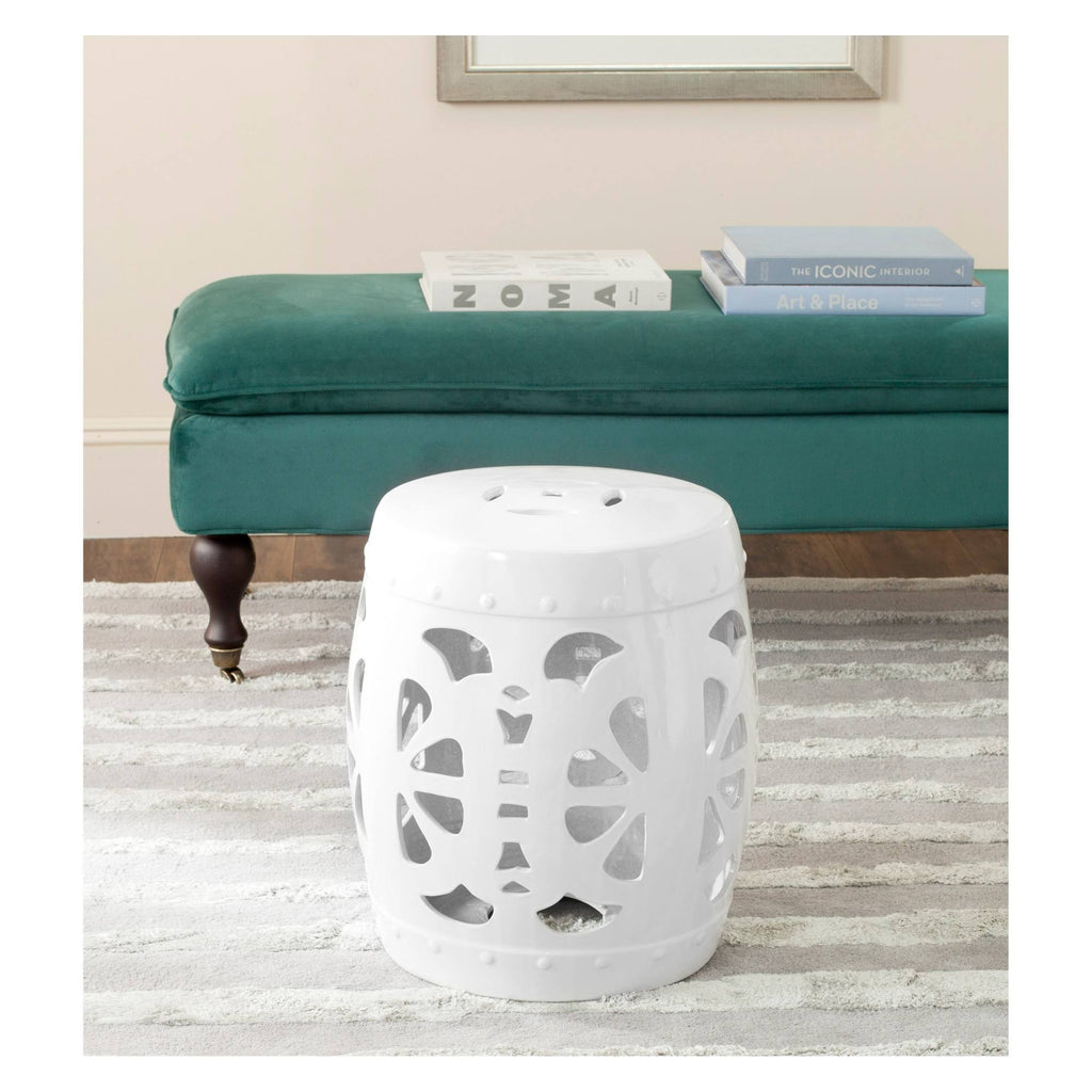 Antique White Garden Stool A486377