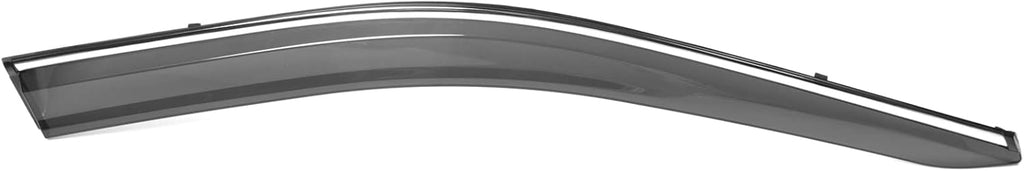 Window Visor Rain Guard Shade 4PC Injection Polycarbonate with Chrome Trim Z88275
