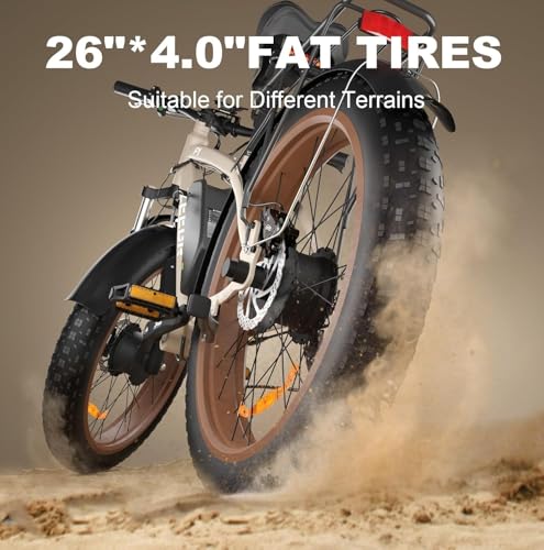 26" Fat Tire Electric Bike with Hydraulic Shock Absorber J82008