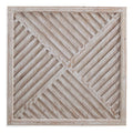 White Washed Fretwork Wood Wall Panel Artwork N22292