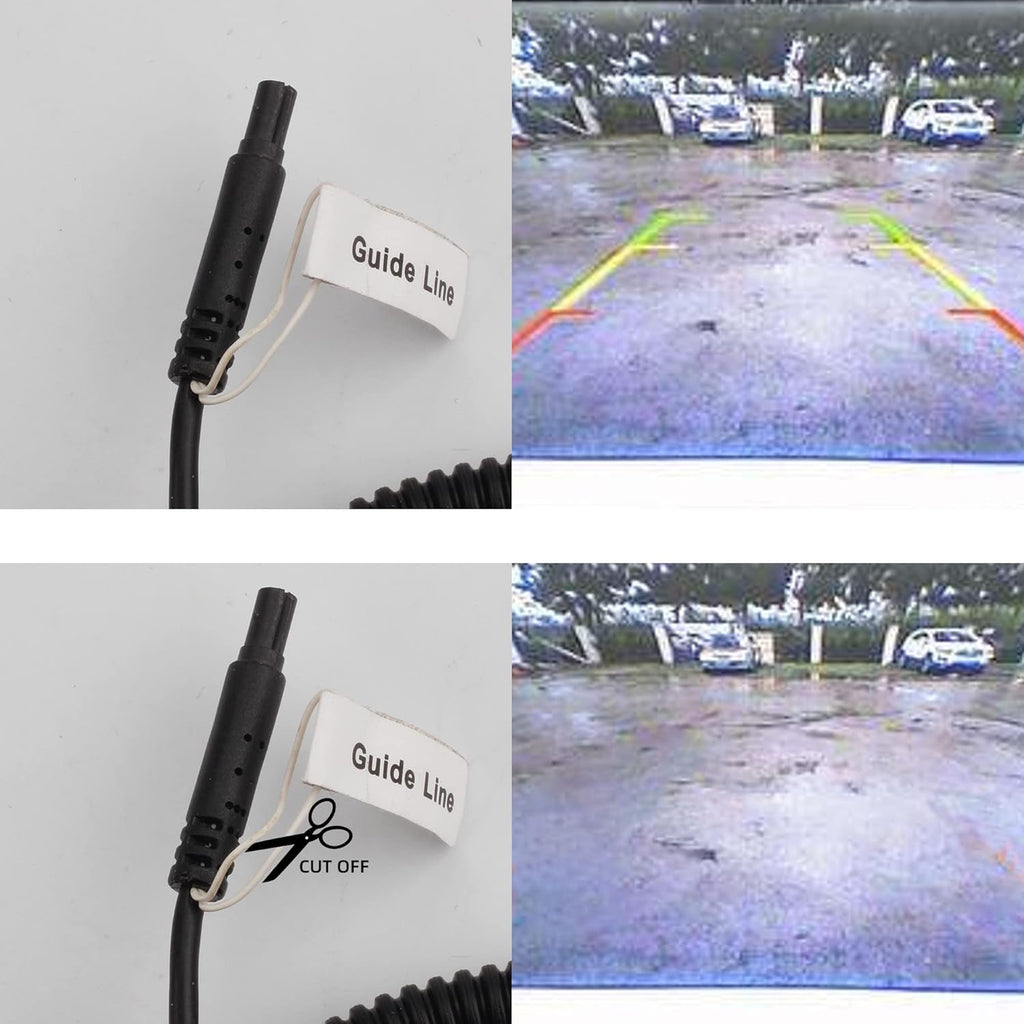 Tailgate Handle with Backup Rear View Camera for 2002-2008 Dodge Ram 1500 2500 3500, RCA Connector, Pack of 2 W23660