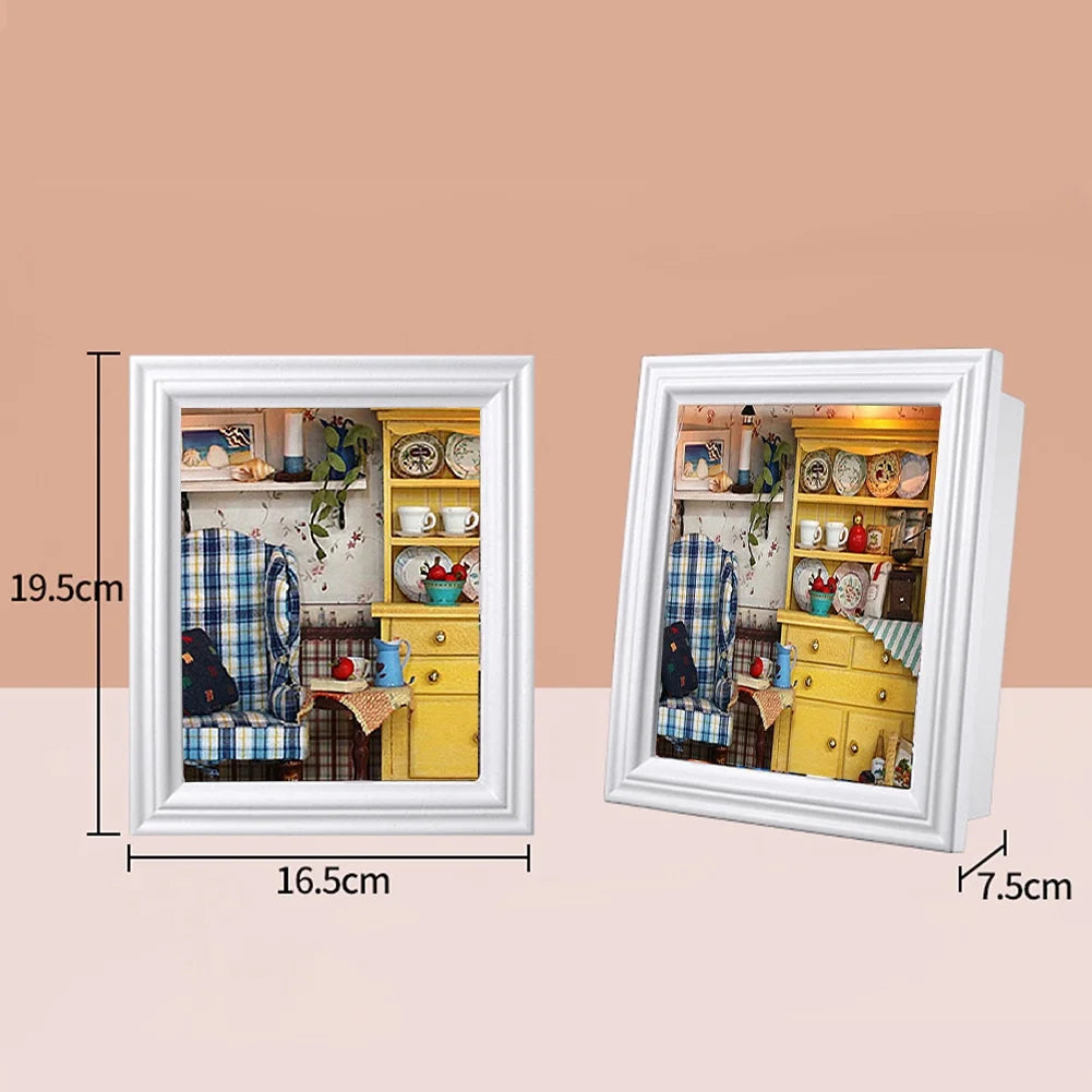 3D Doll House DIY Photo Frame Hut Toys X175800