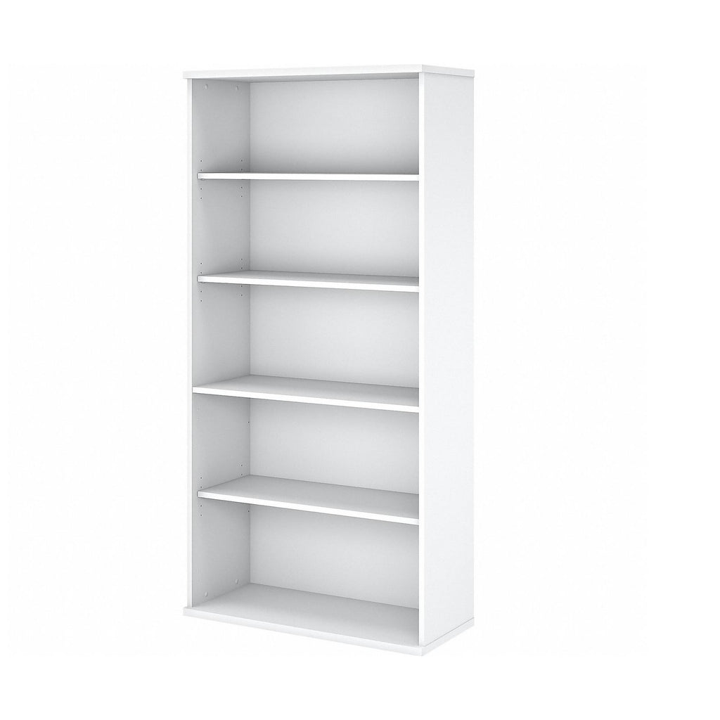 White 5 Shelf Bookcase B582