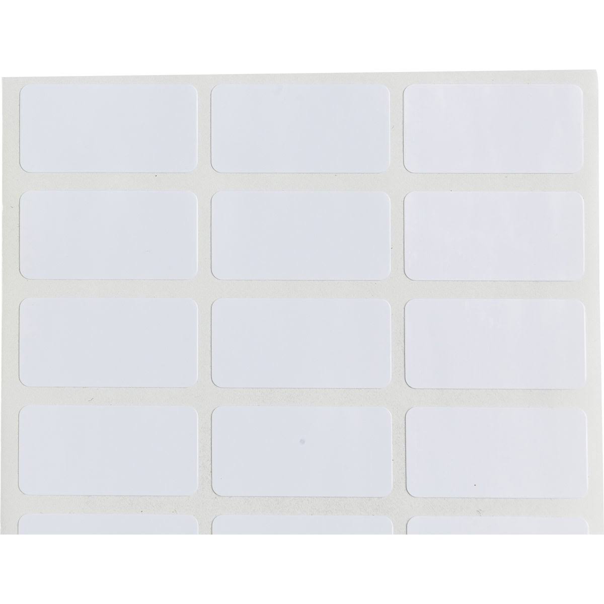 White 1.0in x 0.5in Fit X43643