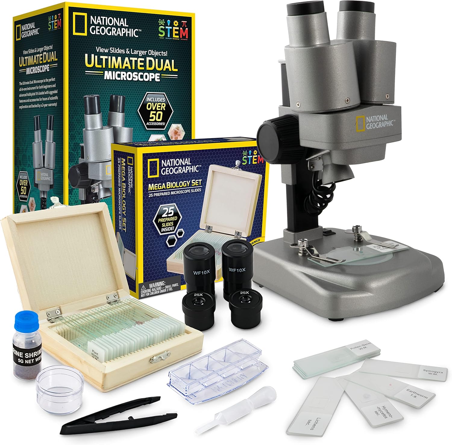 Microscope Science Kit with 35 Slides and Covers Y2326