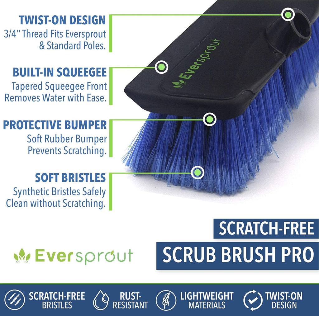 7-to-24 Foot Scrub Brush with Rubber Bumper W9563
