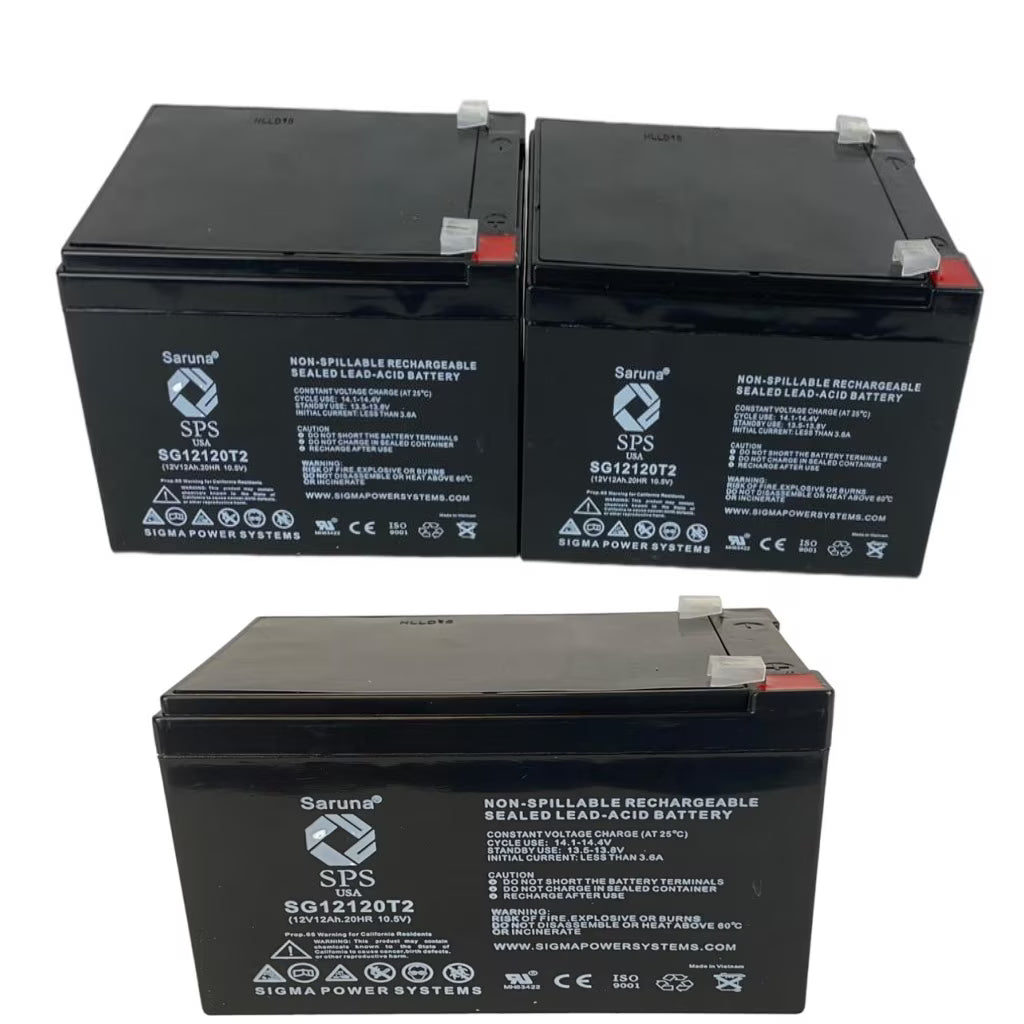 12V 12Ah Replacement Battery (3 Pack) I92294