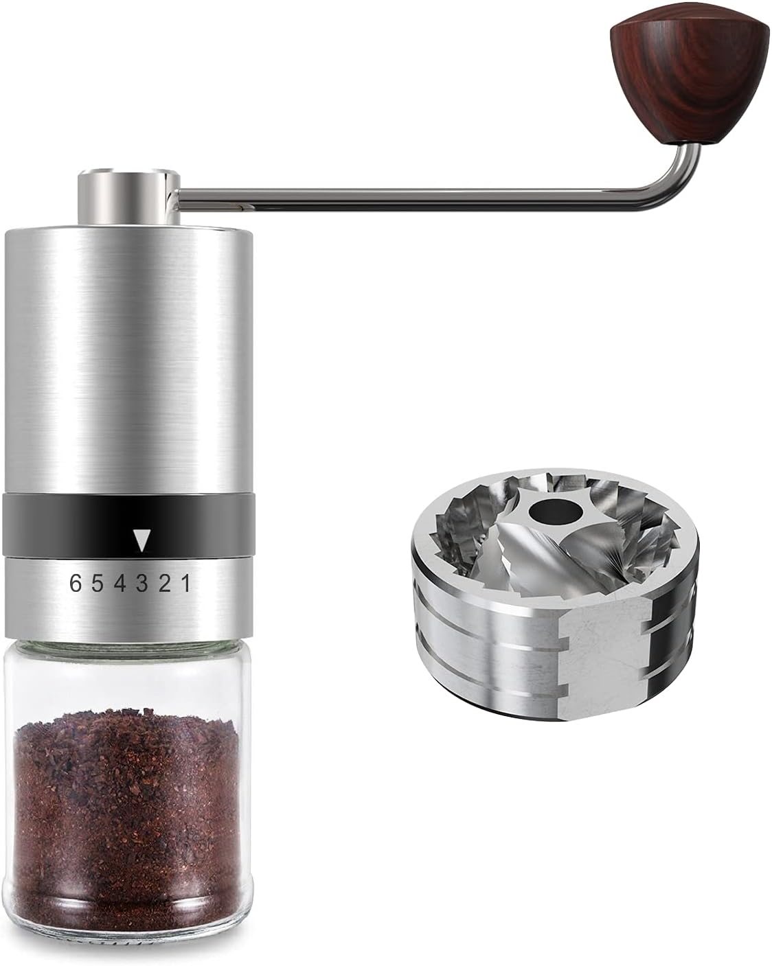 Manual Coffee Grinder Stainless Steel Conical Burr Mill W82688
