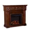 Espresso Carved Electric Fireplace J562