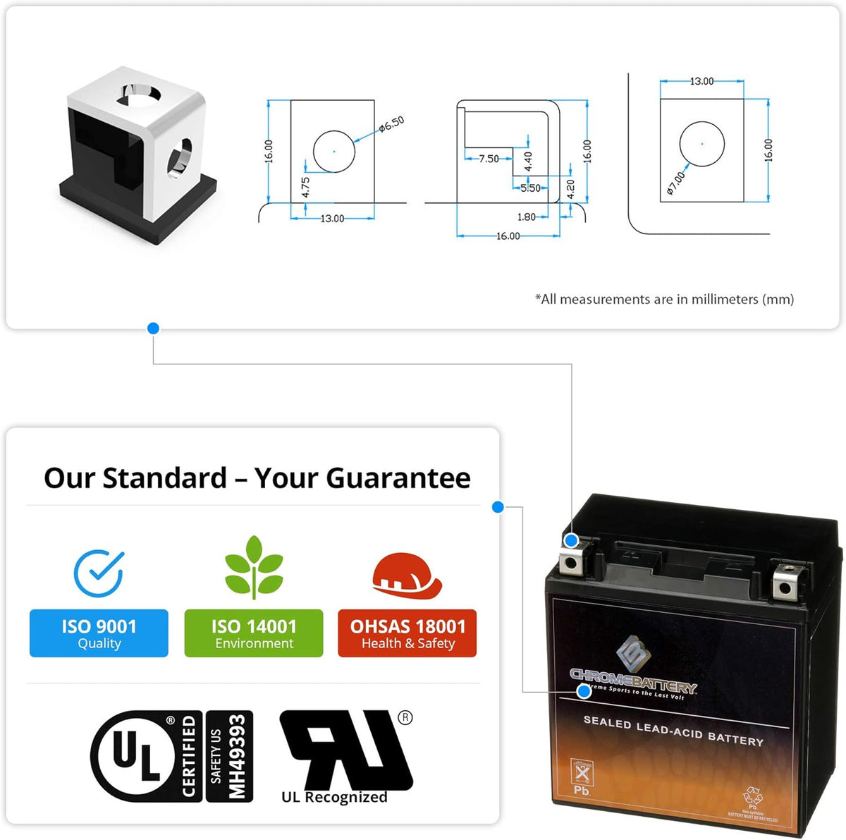 Rechargeable Motorcycle Battery H73548