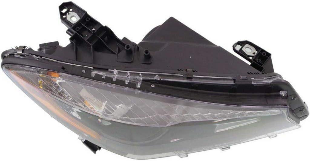 Passenger Side Headlight Assembly Black Housing W15433